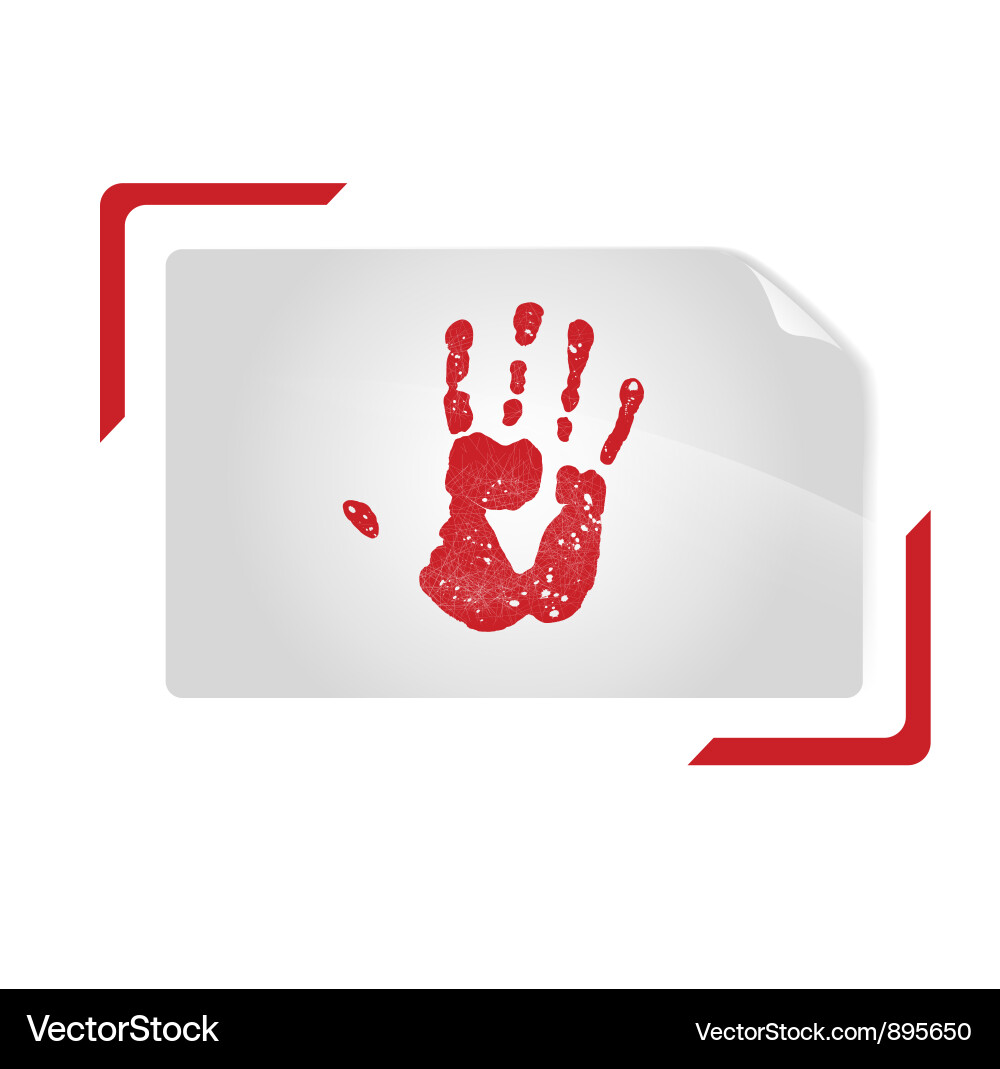 Abstract Handprint Shutter Vector Image