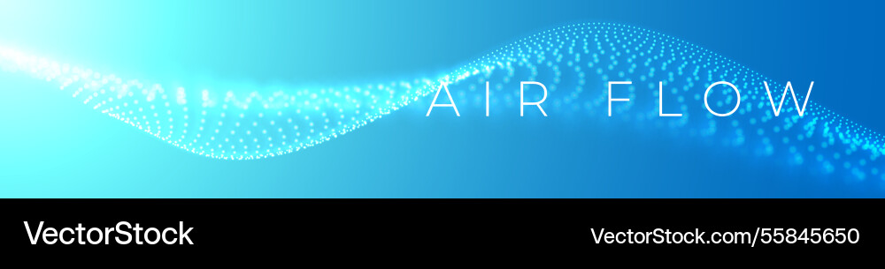 Air waves with depth of field particle stream Air waves with depth of field particle stream vector image