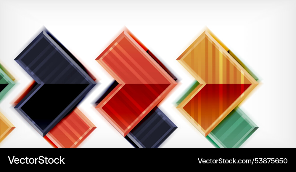 Arrow symbols created with 3d effects and line Vector Image
