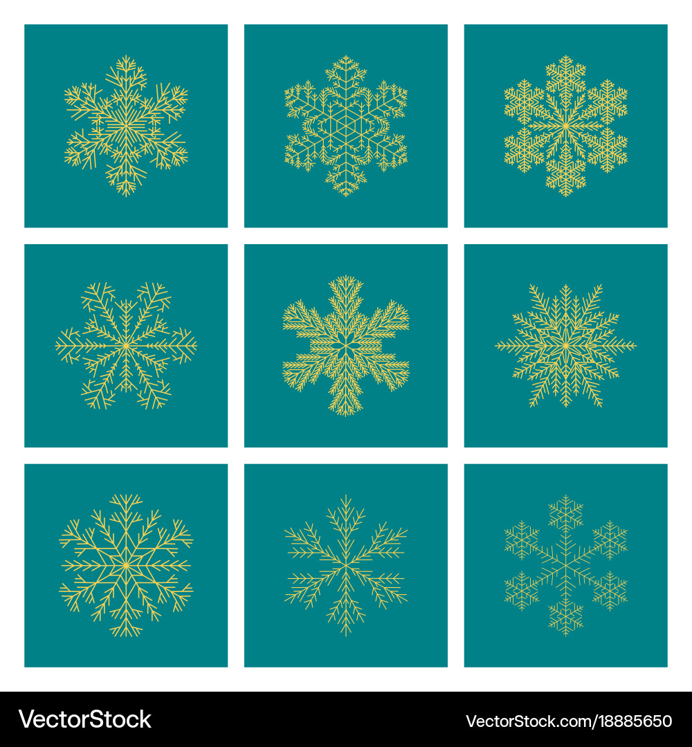 Assembly flat snowflake Vector Image