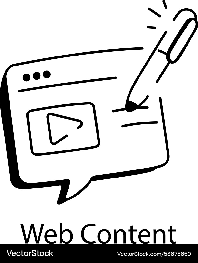 Basic rgbweb content icon in drawing style Vector Image