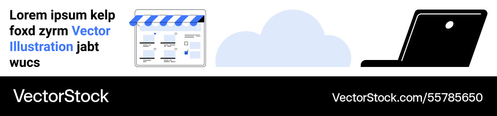 Cloud computing concept with website Cloud computing concept with website vector image