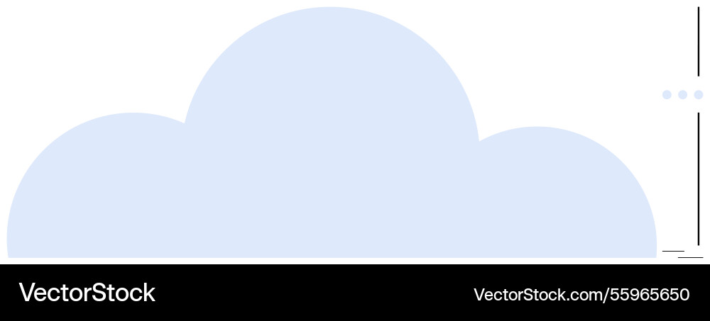 Cloud with minimalist design and progress Cloud with minimalist design and progress vector image