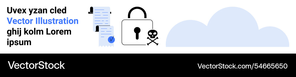 Cybersecurity concept featuring data file padlock Cybersecurity concept featuring data file padlock vector image