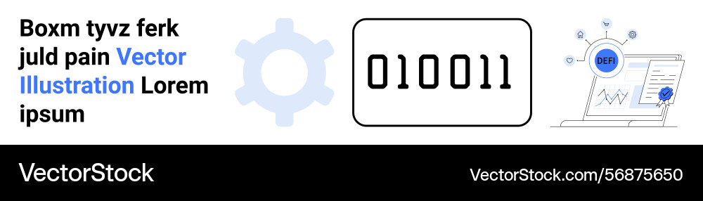 Data analysis and binary execution with gear Data analysis and binary execution with gear vector image