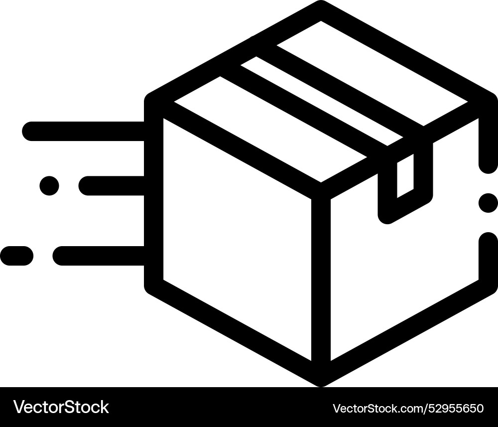 Delivery icon thin linear style design isolated Vector Image