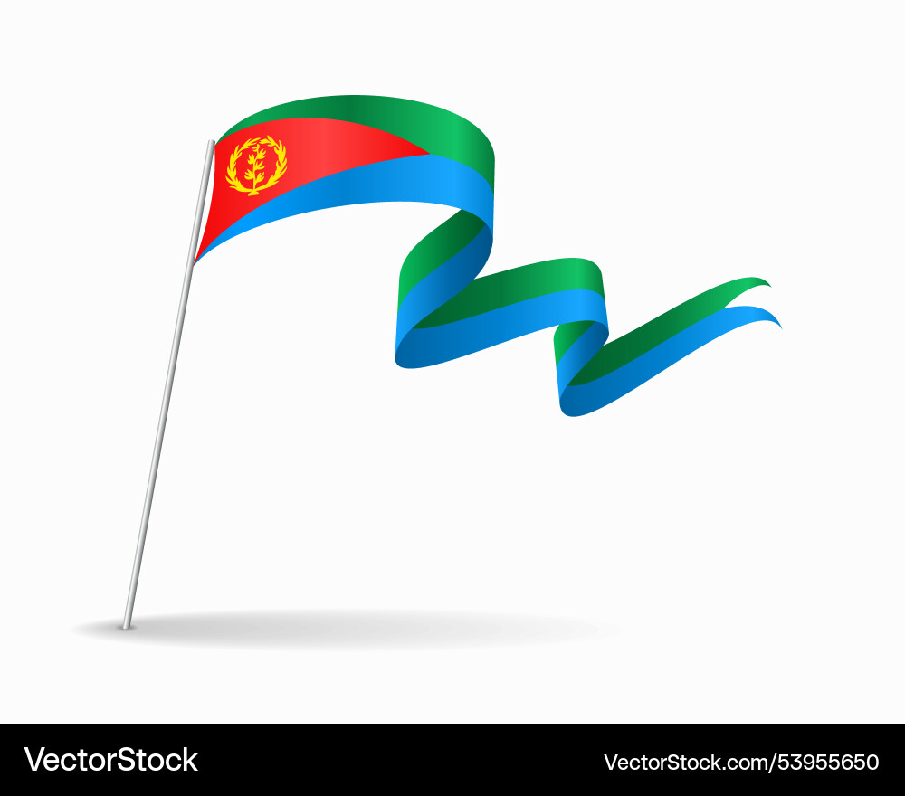 Eritrean Flag Wavy Background vector image