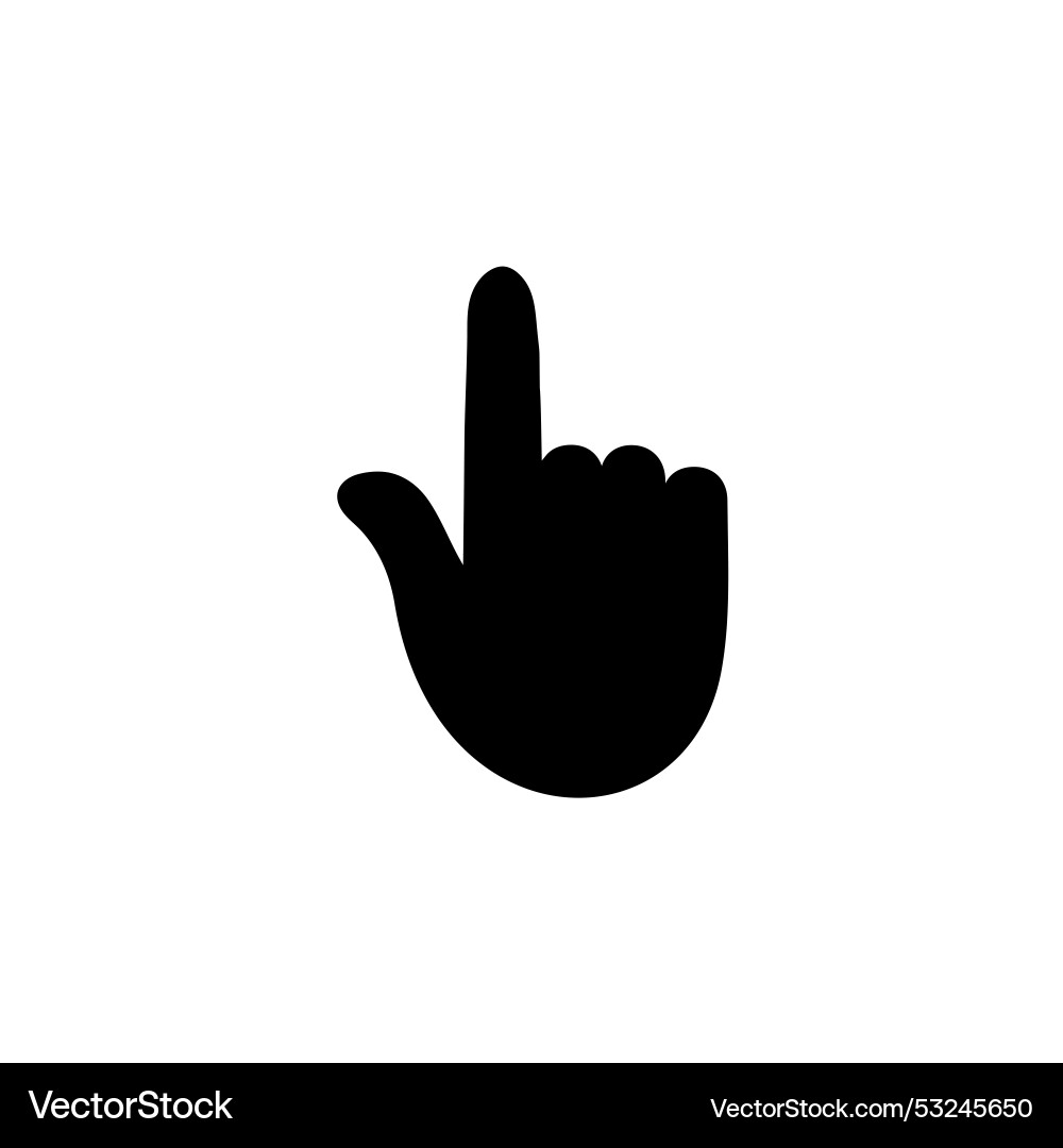Hand pointer clicking click finger solid flat Hand pointer clicking click finger solid flat vector image