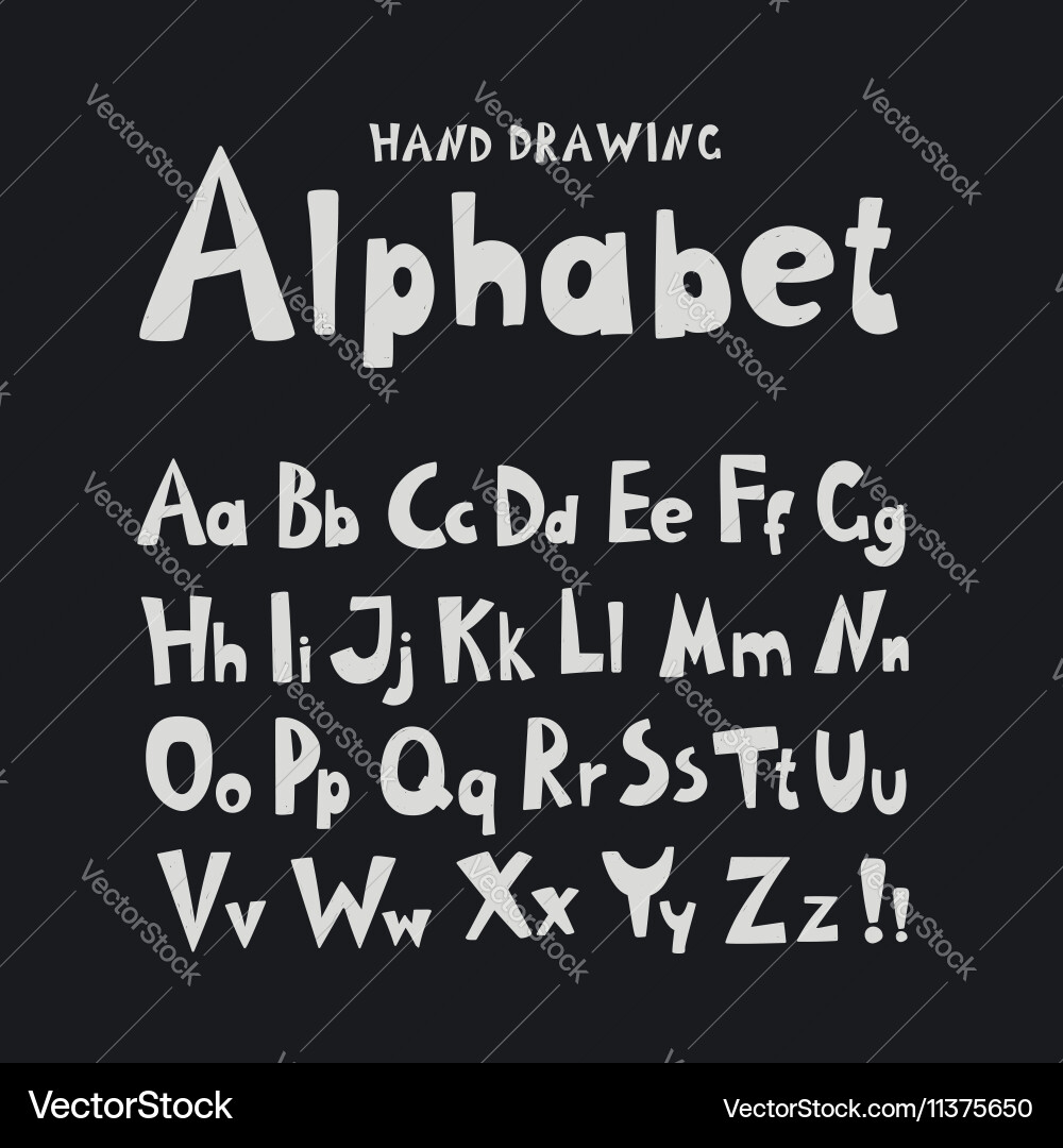 Handwritten Alphabet Sketch vector image