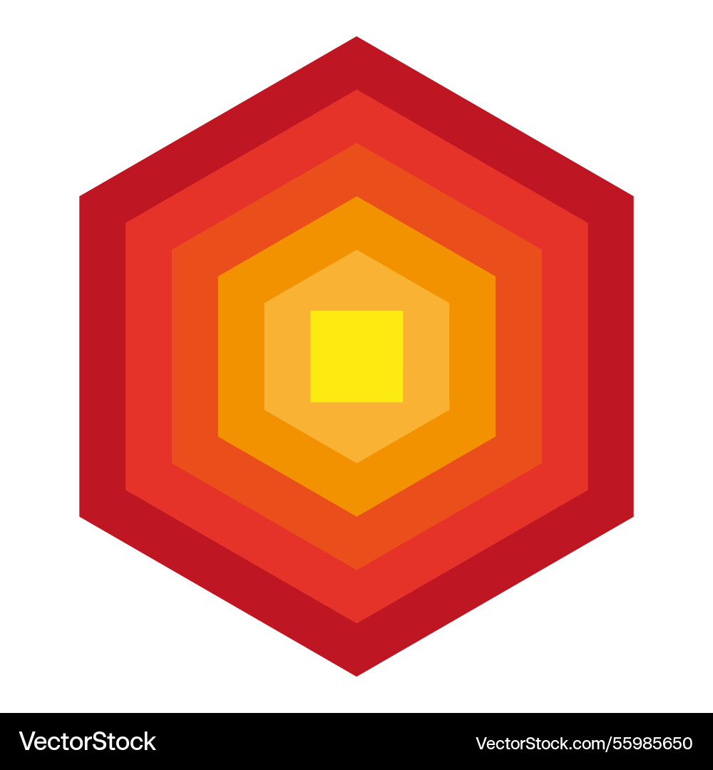 Hexagonal red layers abstract geometric pattern Hexagonal red layers abstract geometric pattern vector image