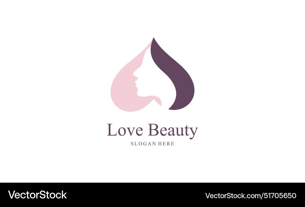 Liebe Schönheit Logo Design Idee Liebe Schönheit Logo Design Idee vektorbild