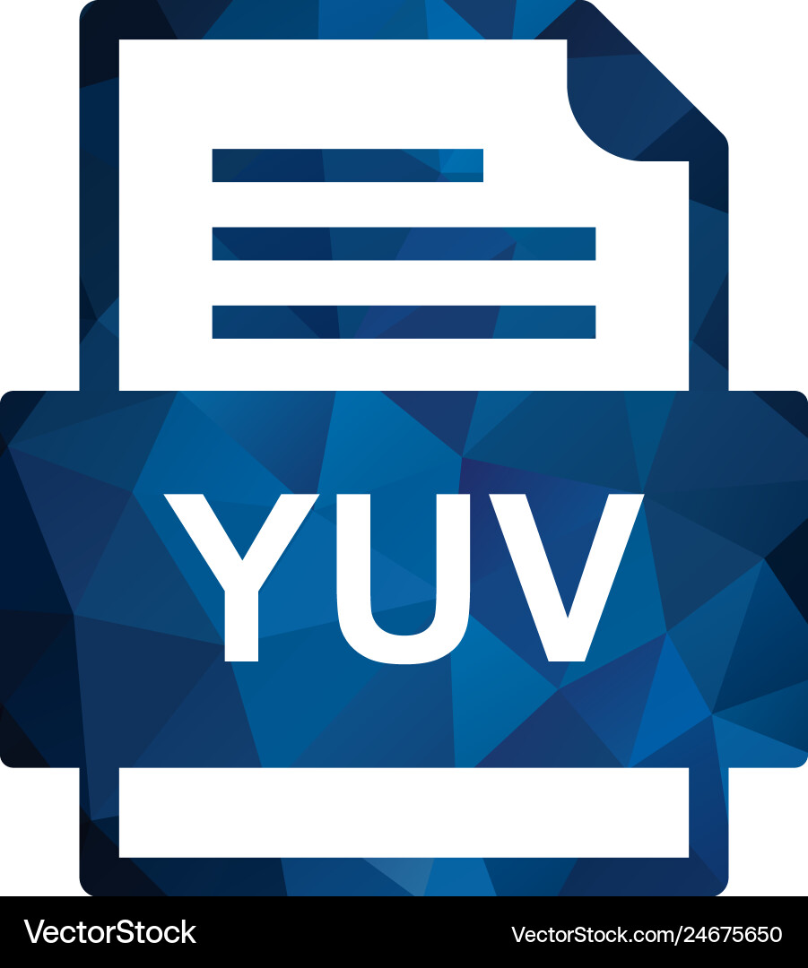 Yuv file document icon Vector Image