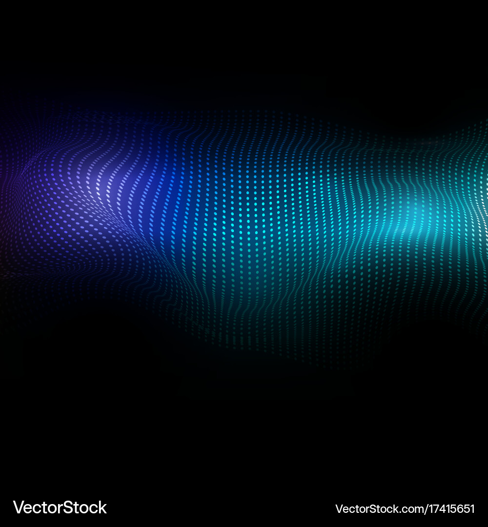 Abstract background of flowing dots vector image