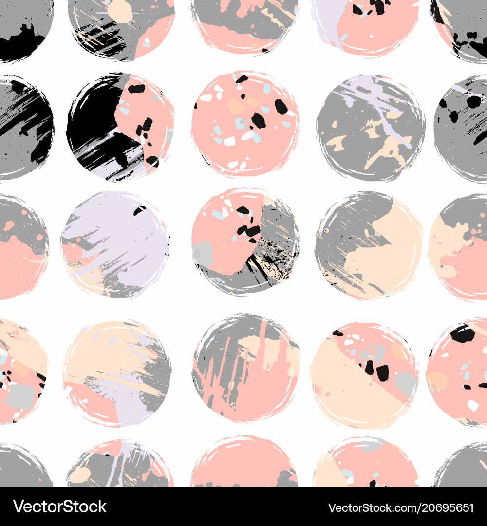 Abstract seamless pattern with brush strokes Vector Image