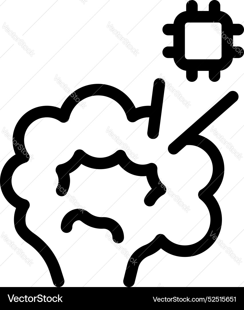 Brain transforming with artificial intelligence Vector Image