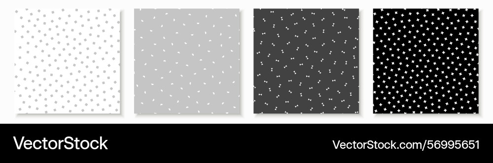 Collection of seamless geometric minimal patterns Vector Image