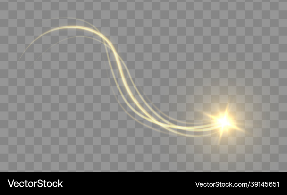 Dynamic golden waves light line bokeh effect Dynamic golden waves light line bokeh effect Vector Image