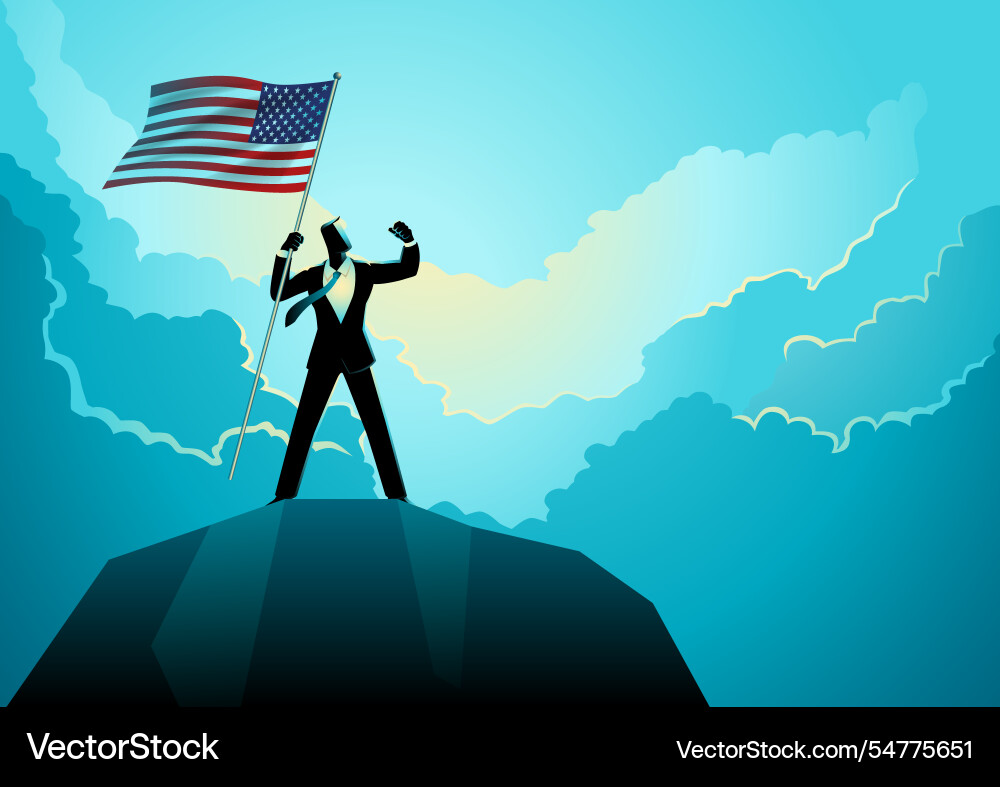 Geschäftsmann Silhouette Geist posieren Rock Flagge usa Geschäftsmann Silhouette Geist posieren Rock Flagge usa vektorbild