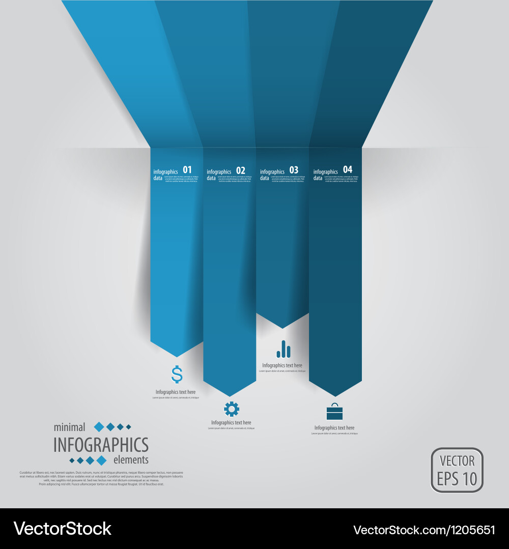 Line Infographics - Data Charts Vector Image
