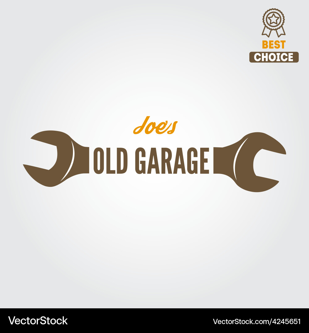 Mechanic Garage Auto Badge Vector Image