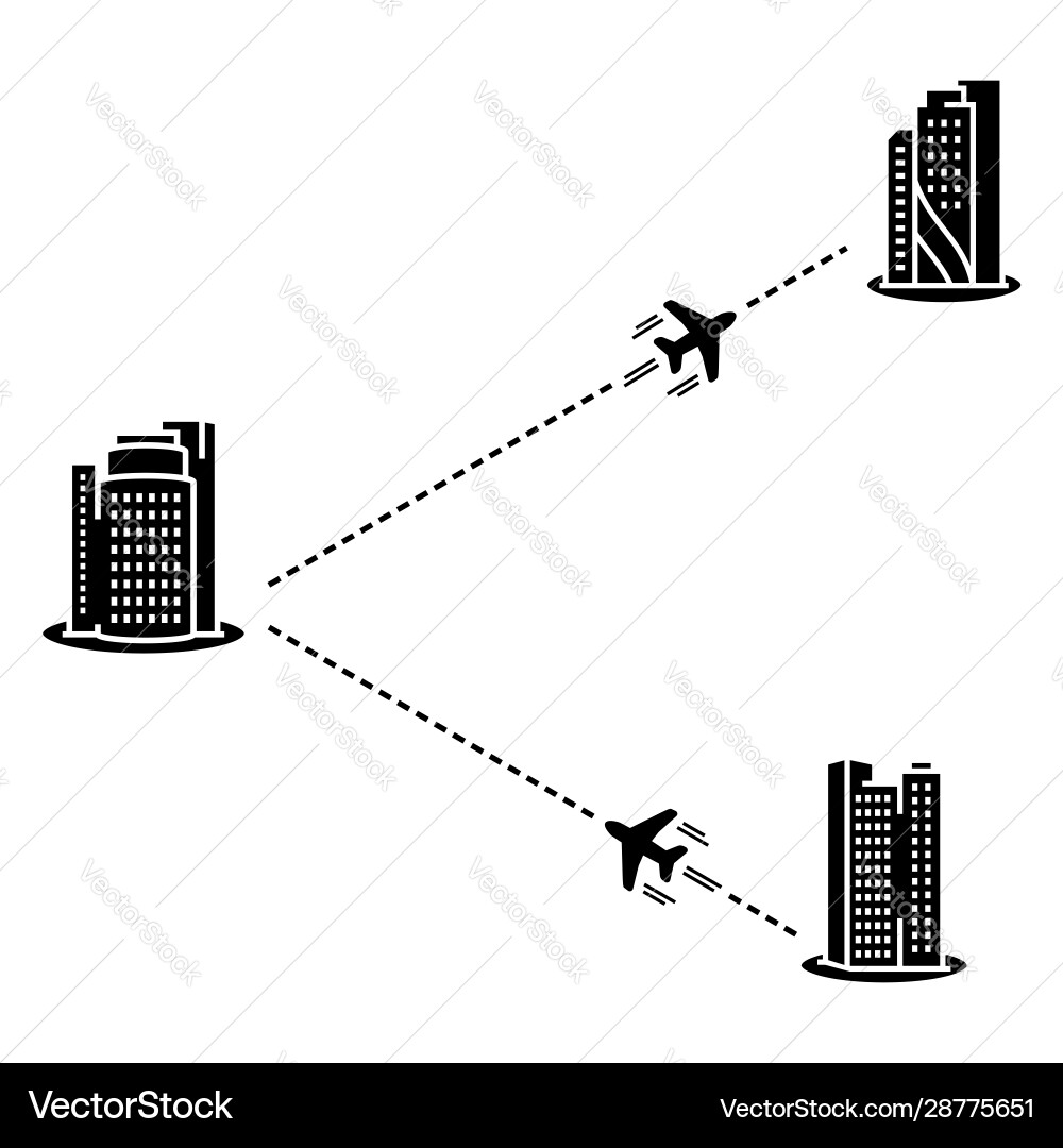 Plane with track in flat style Plane with track in flat style vector image