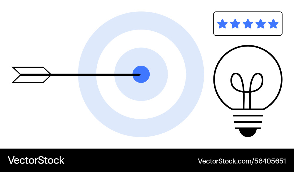 Precision targeting and innovation with a focus Precision targeting and innovation with a focus vector image