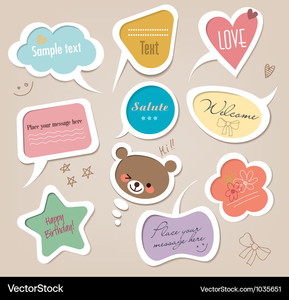 Speech Bubbles Collection Vector Image