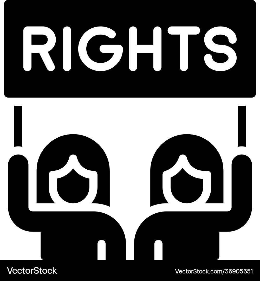 Womens rights icon feminism related Vector Image