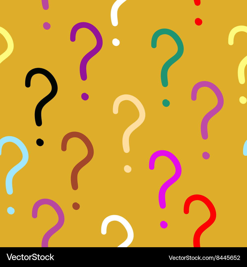 Colorful question marks pattern Vector Image
