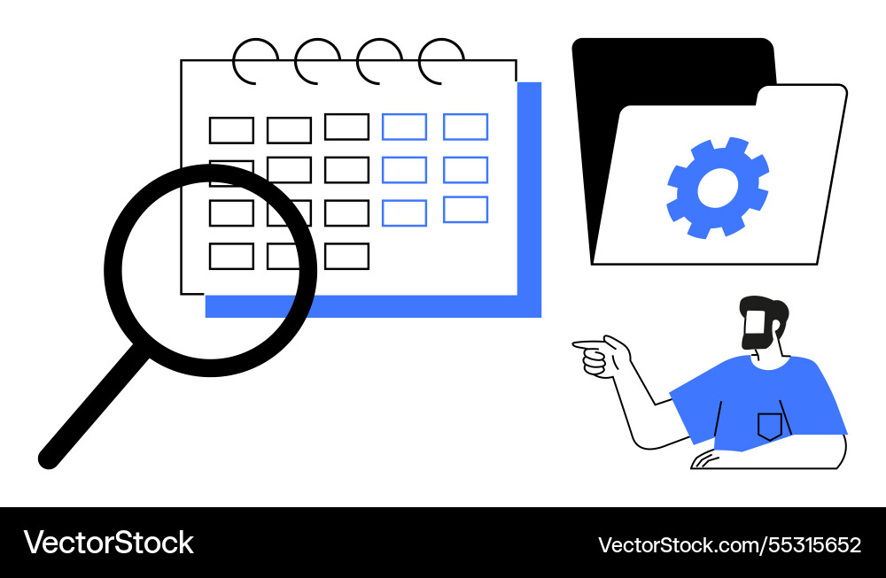 Efficient time management and organization Efficient time management and organization vector image