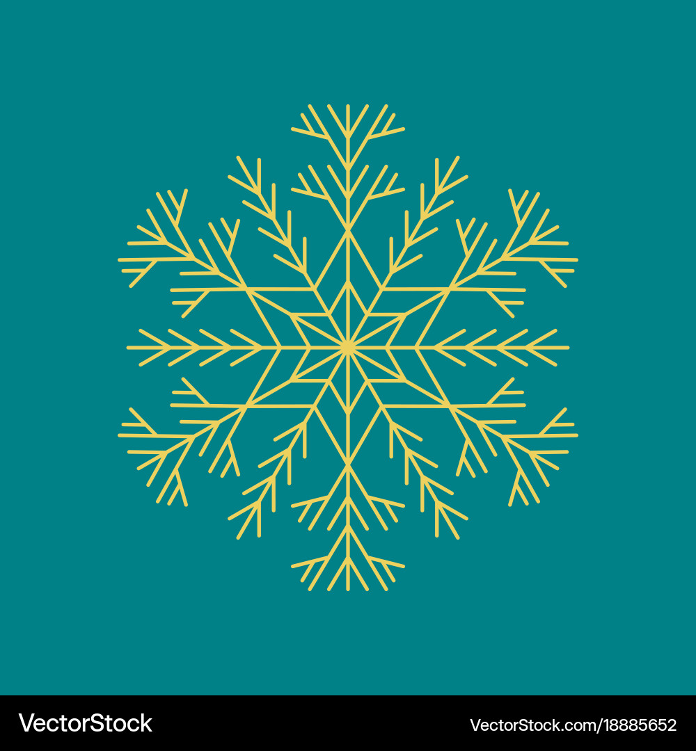 Flat on background of snowflake Vector Image
