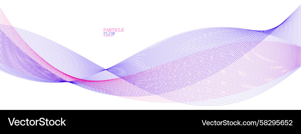 Flowing Particle Background Vector Image