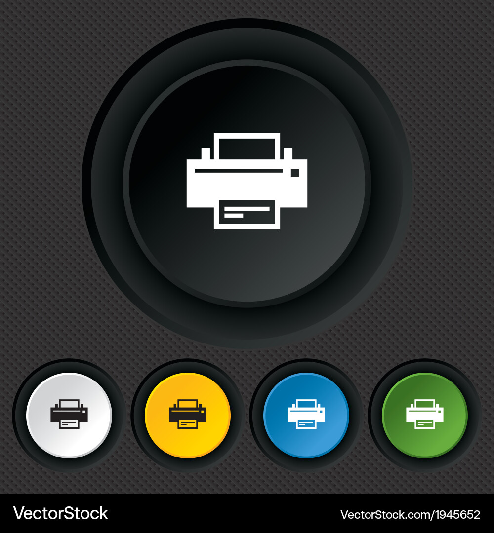 Print sign icon printing symbol Vector Image