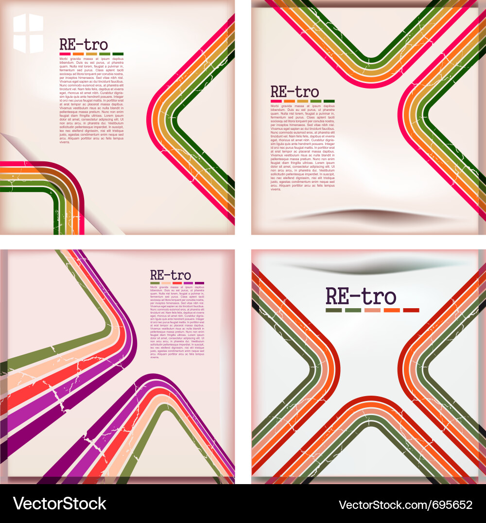 Retro Style Collection Vector Image