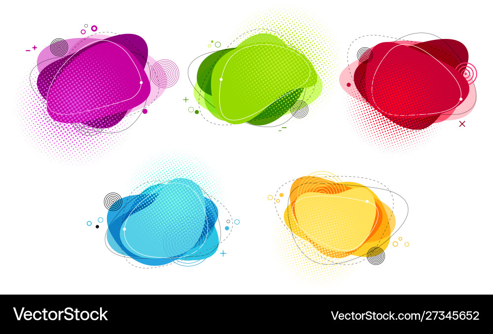 Set abstract modern graphic elements gradient Set abstract modern graphic elements gradient vector image