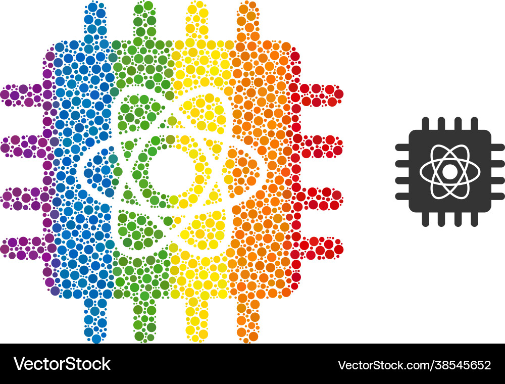 Spectrum quantum computing composition icon Spectrum quantum computing composition icon Vector Image