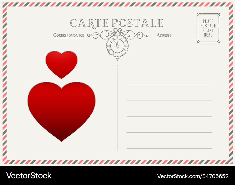 Vintage Postcard Background Vector Image