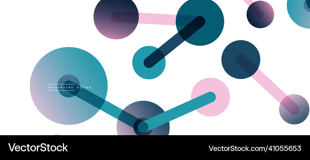 Abstract background round dots connected by lines Vector Image
