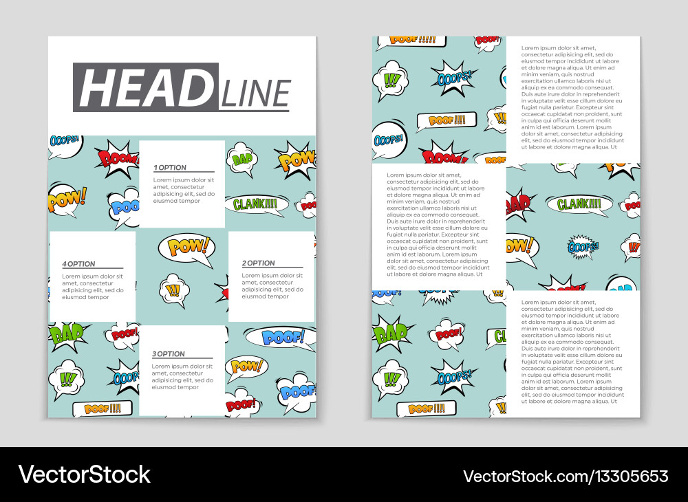 Abstract layout background set for art Vector Image
