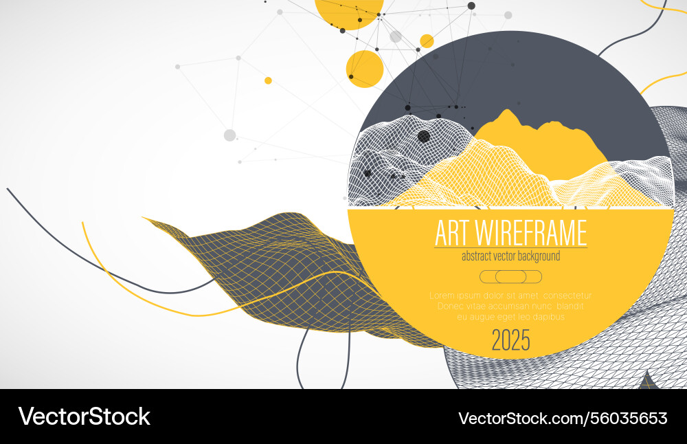 Abstract wireframe background modern science Vector Image