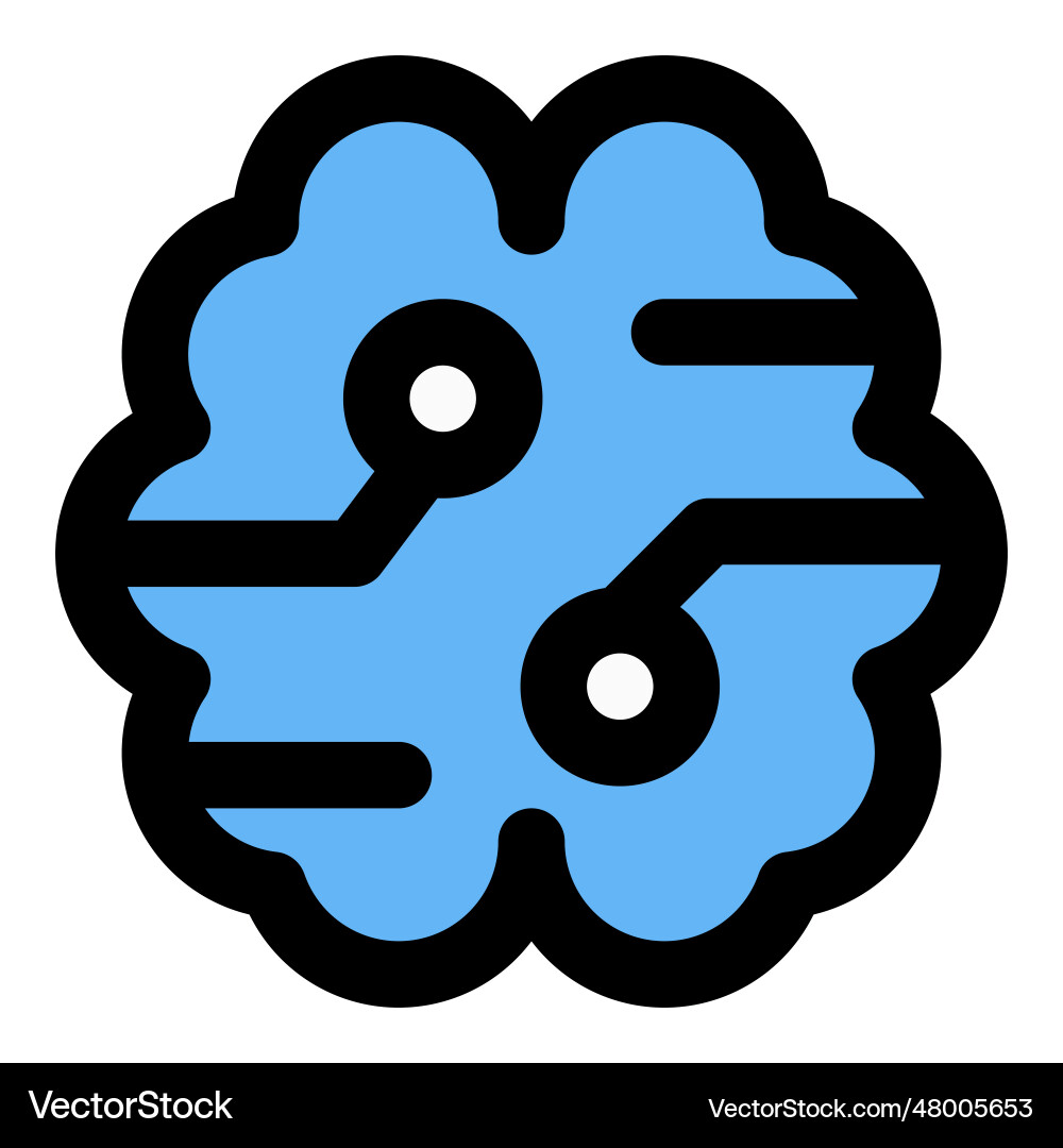 Artificial brain and advanced machine learning Vector Image
