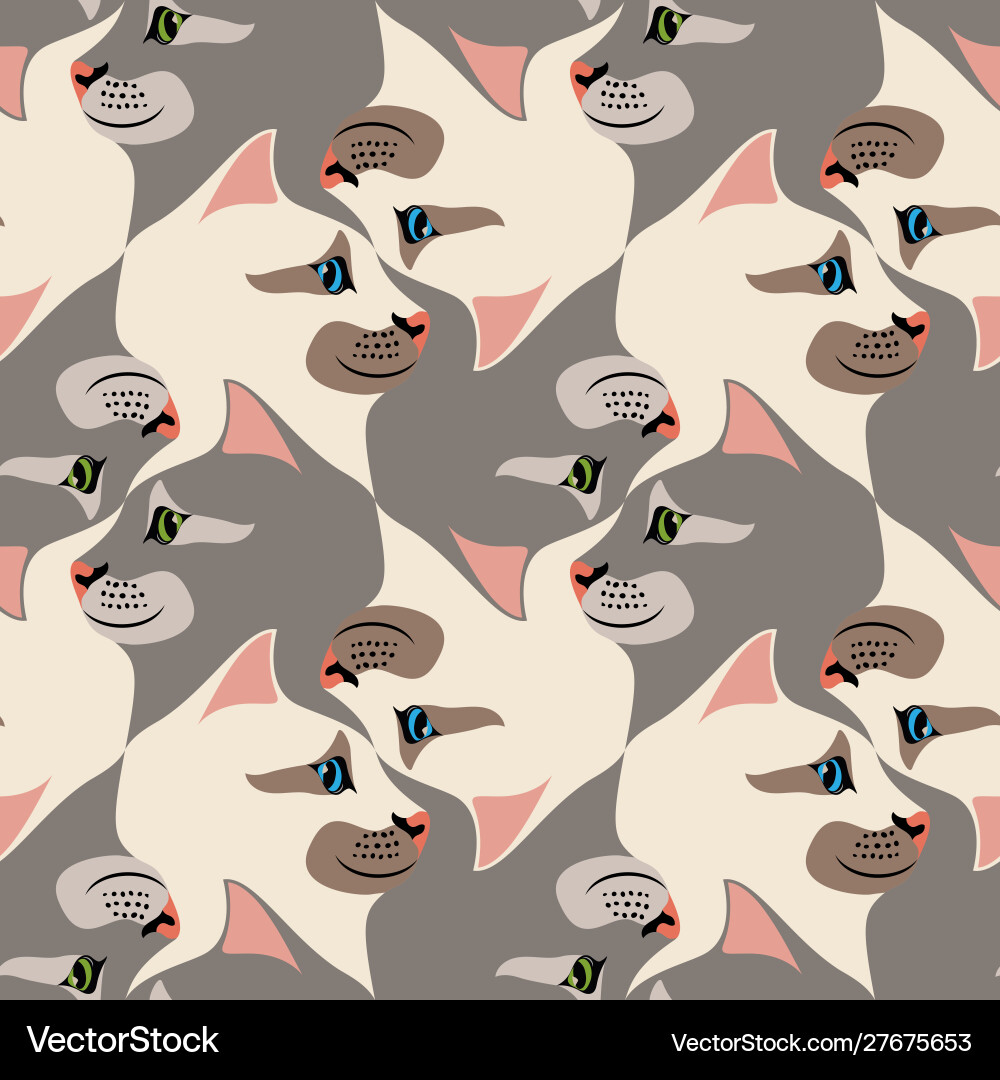 Cat tessellation Cat tessellation vector image