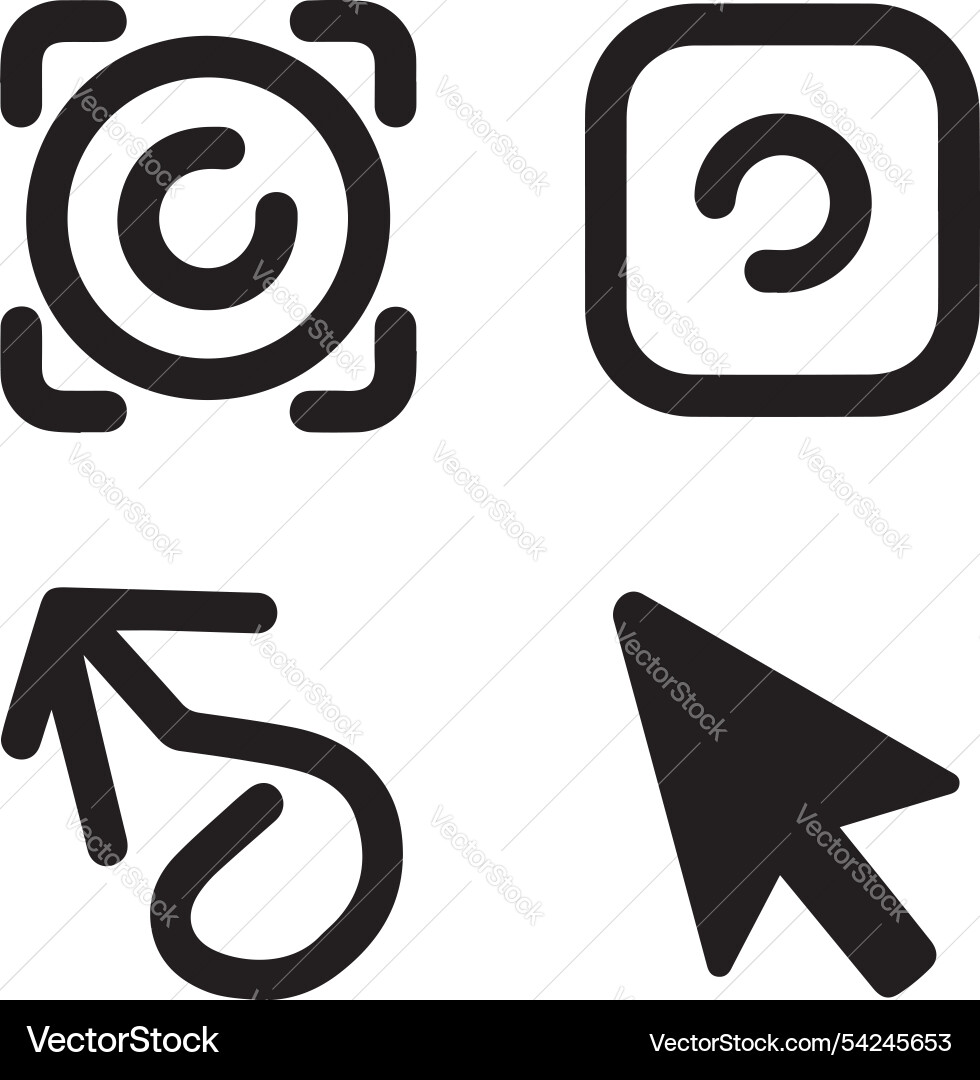 Click icon pointer arrow cursor ve Click icon pointer arrow cursor ve vector image
