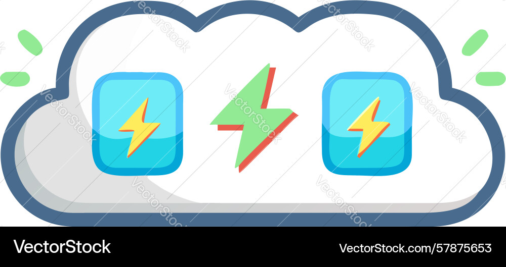 Cloud data transfer and backup icon design Vector Image