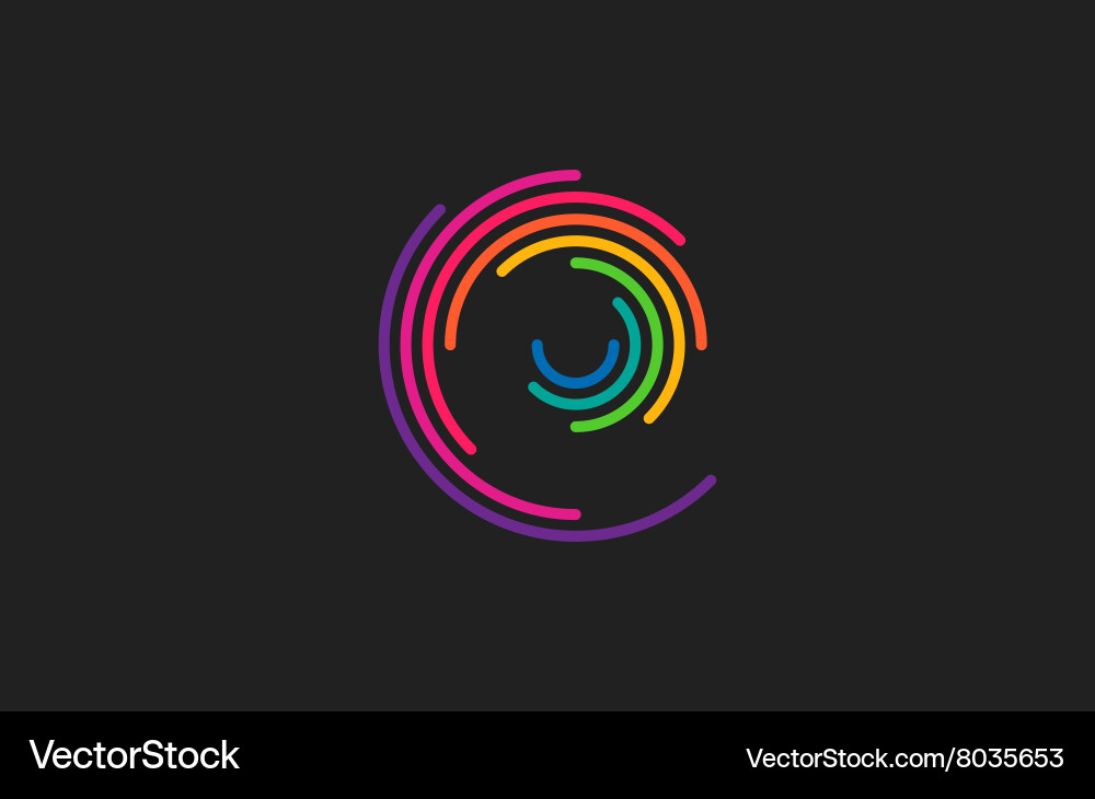 Colorful Spiral Logo Vector Image