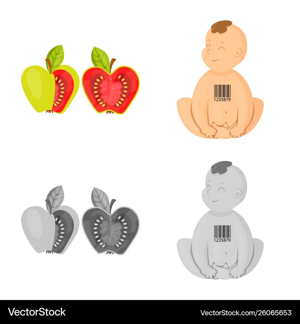 Isolated object test and synthetic sign set Vector Image