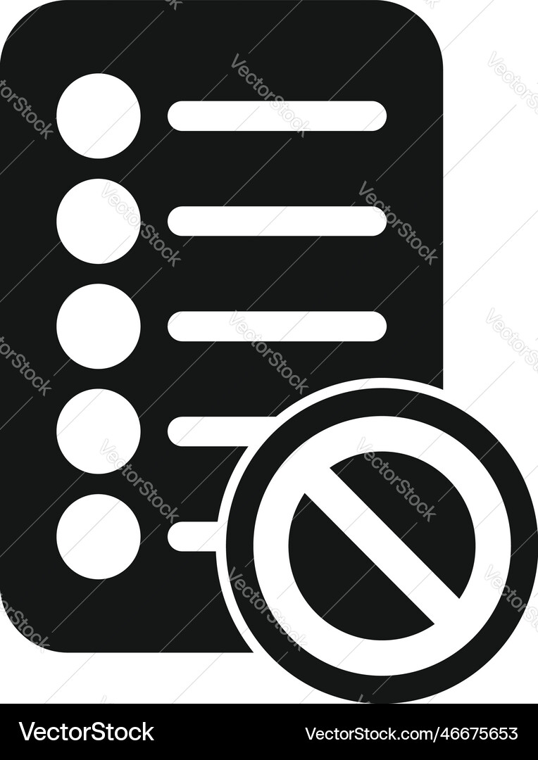 List of blacklist icon simple data user List of blacklist icon simple data user Vector Image