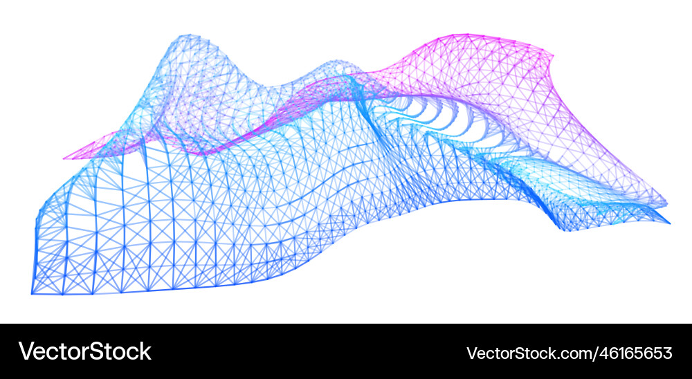 Network lines net wave information flow Vector Image