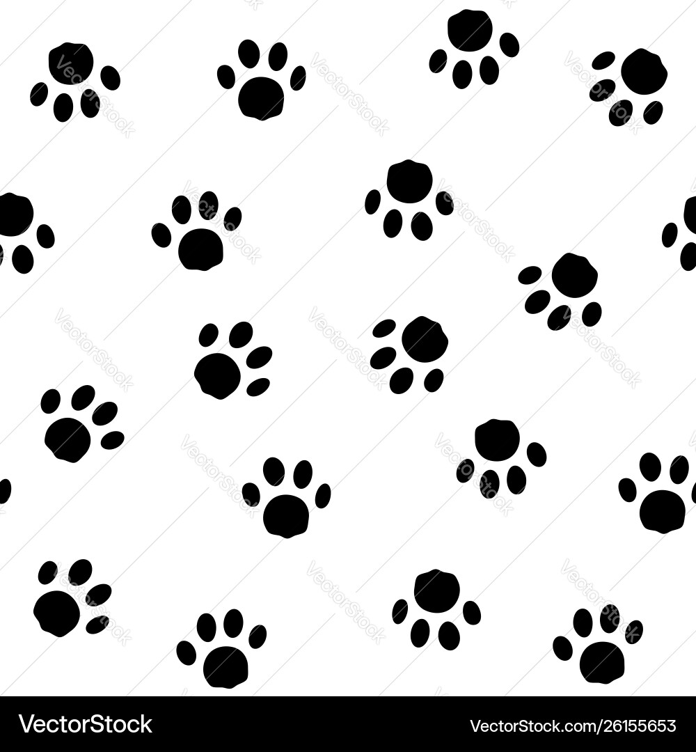 Seamless pattern with traces cat Seamless pattern with traces cat vector image