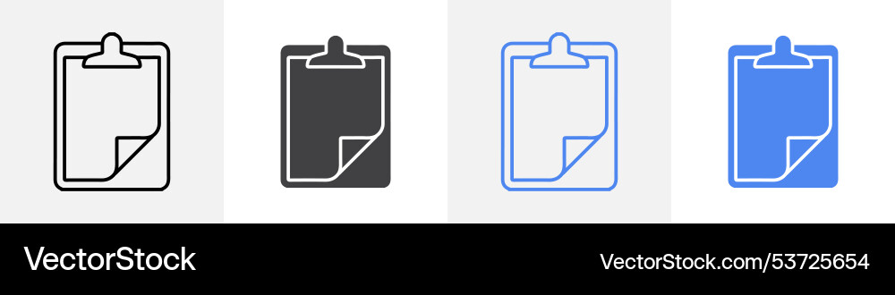 Clipboard icon set use for web Vector Image